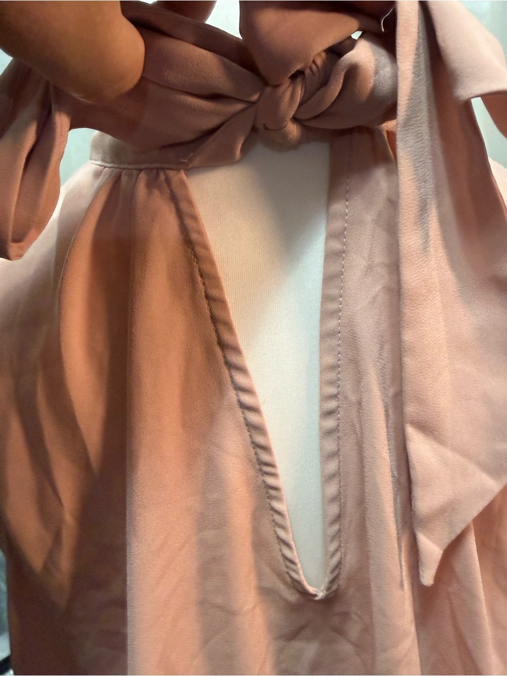 Express Sleeveless High-Neck Blouson Bodysuit - Blush Pink - Picture 4 of 7